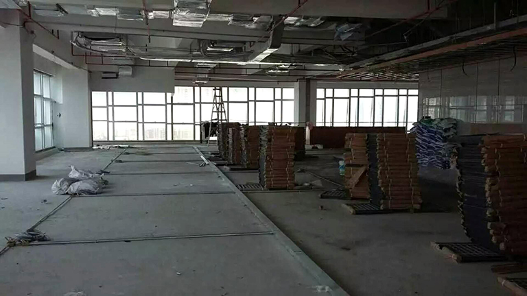永联科技办公室装修施工现场